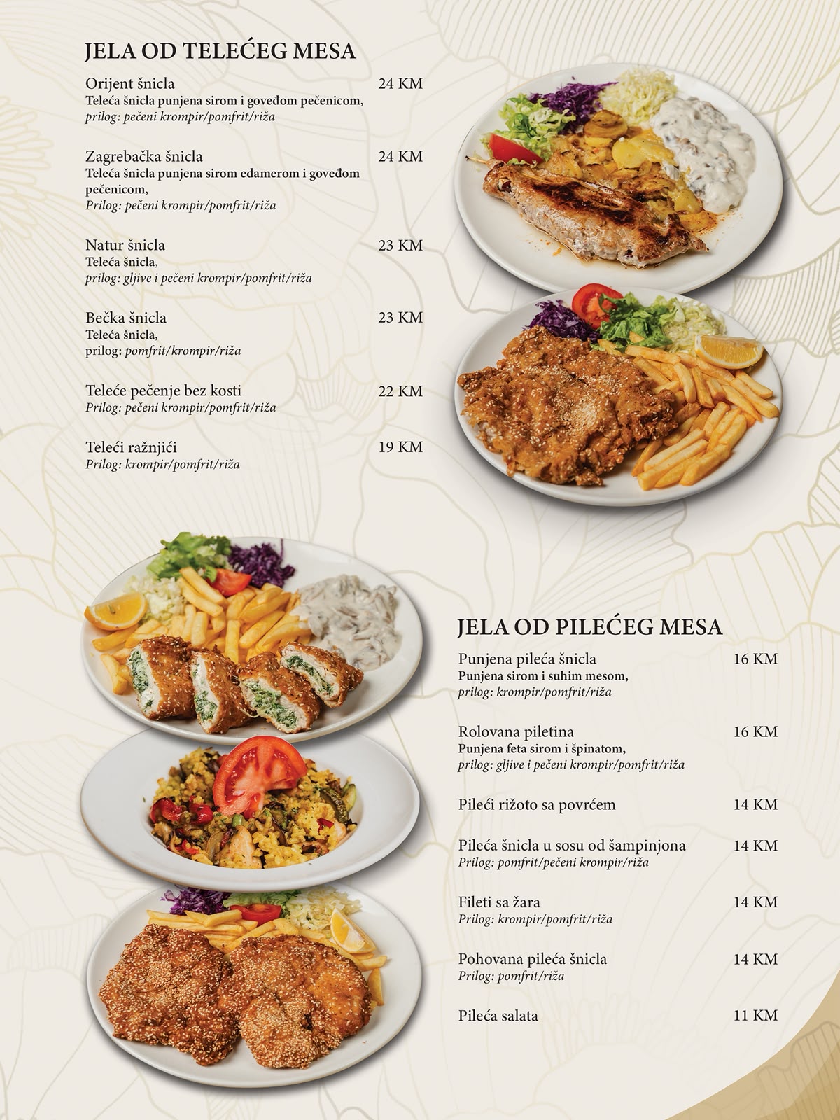 Restoran Orijent Meni - Svježe salate i domaći sirevi